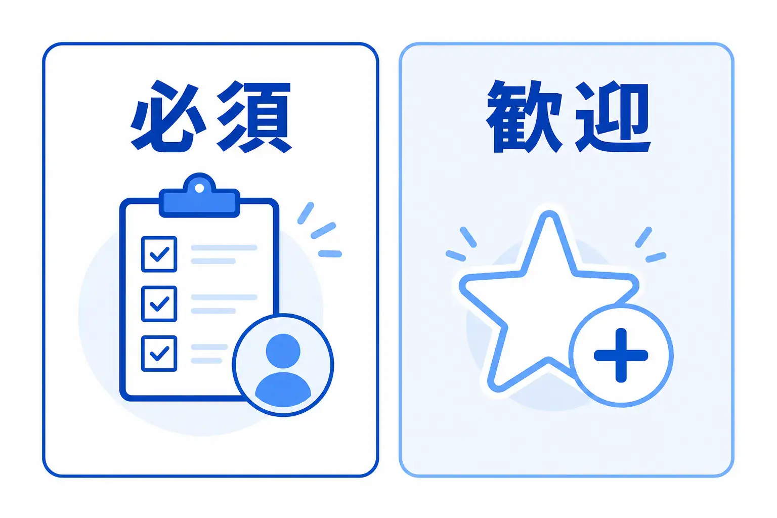 必須条件と歓迎条件を分けて読み取る